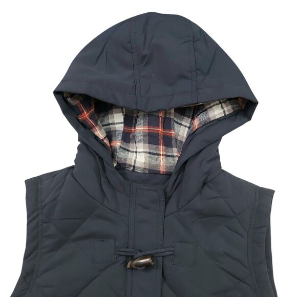 BGSD Vest Womens Medium Navy Quilted Hooded Full Zip Flannel Lined Outdoor - Picture 3 of 12